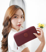 En-Ji Oran Wallet Wanita - Burgundy