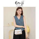En-Ji Hiji Shoulderbag Wanita Warna Cream
