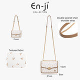 En-Ji Hiji Shoulderbag Wanita Warna Cream