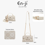 En-Ji Minsol Slingbag Wanita Warna Cream