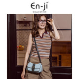En-Ji Yunseo Shoulderbag Wanita Warna Denim