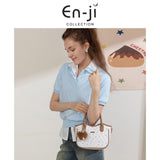 En-Ji Zizi Handbag Wanita Warna Cream