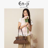 En-Ji Bora Shoulderbag Wanita Warna Nougat