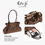 En-Ji Bora Shoulderbag Wanita Warna Nougat