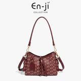 En-Ji Nara Shoulderbag Wanita - Burgundy