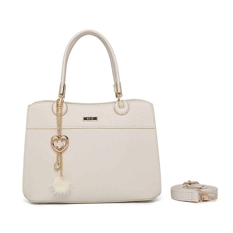 En-ji Miji Handbag - Cream