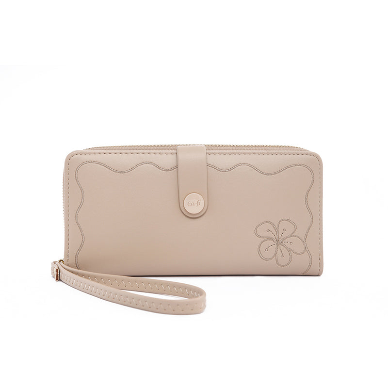 En-ji Chinsu Wallet - Cream