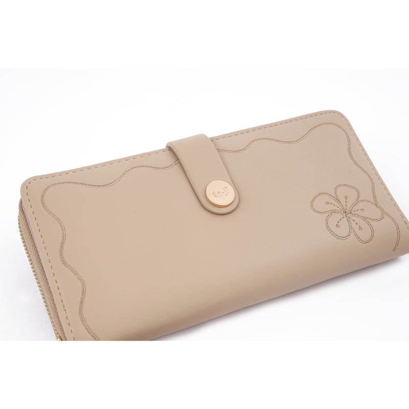 En-ji Chinsu Wallet - Cream