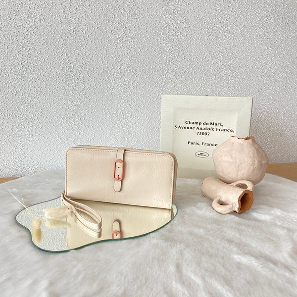 En-ji Gemi Wallet - Cream