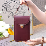 En-ji Yoria Wallet Wanita - Burgundy