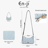 En-Ji Eunbi Slingbag Wanita Warna Denim