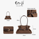 En-Ji Bora Shoulderbag Wanita Warna Nougat