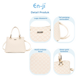En-ji Danbi Handbag Wanita - Cream