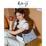En-Ji Hayon Shoulderbag Wanita Warna Denim Blue