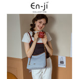 En-Ji Hayon Shoulderbag Wanita Warna Denim Blue