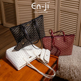 En-Ji Sonsu Totebag Wanita - Burgundy