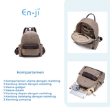 En-ji Memo Backpack Wanita - Khaki