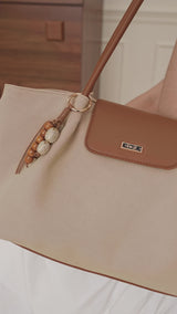 En-Ji Suni Totebag Wanita - Cream