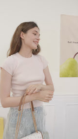 En-Ji Hiji Shoulderbag Wanita Warna Cream
