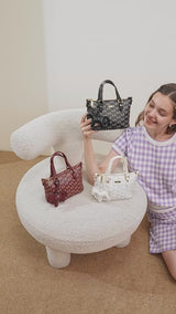 En-Ji Zumi Handbag Wanita - Burgundy