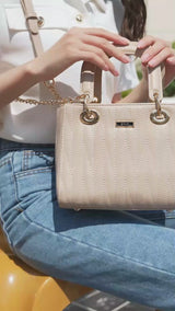 En-ji Seora Handbag - Ivory