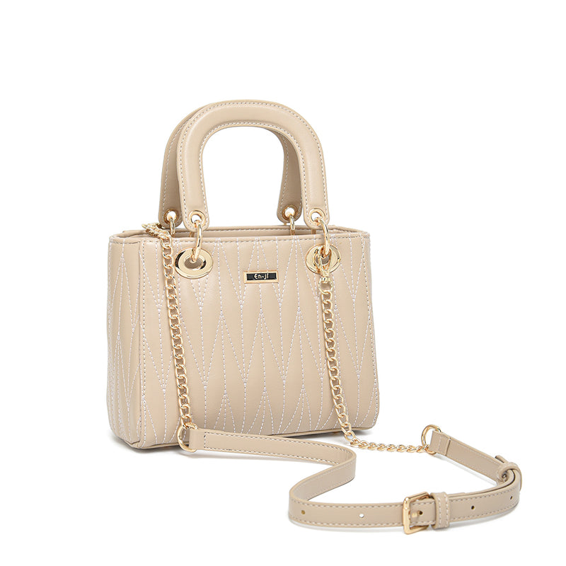 En-ji Seora Handbag - Khaki