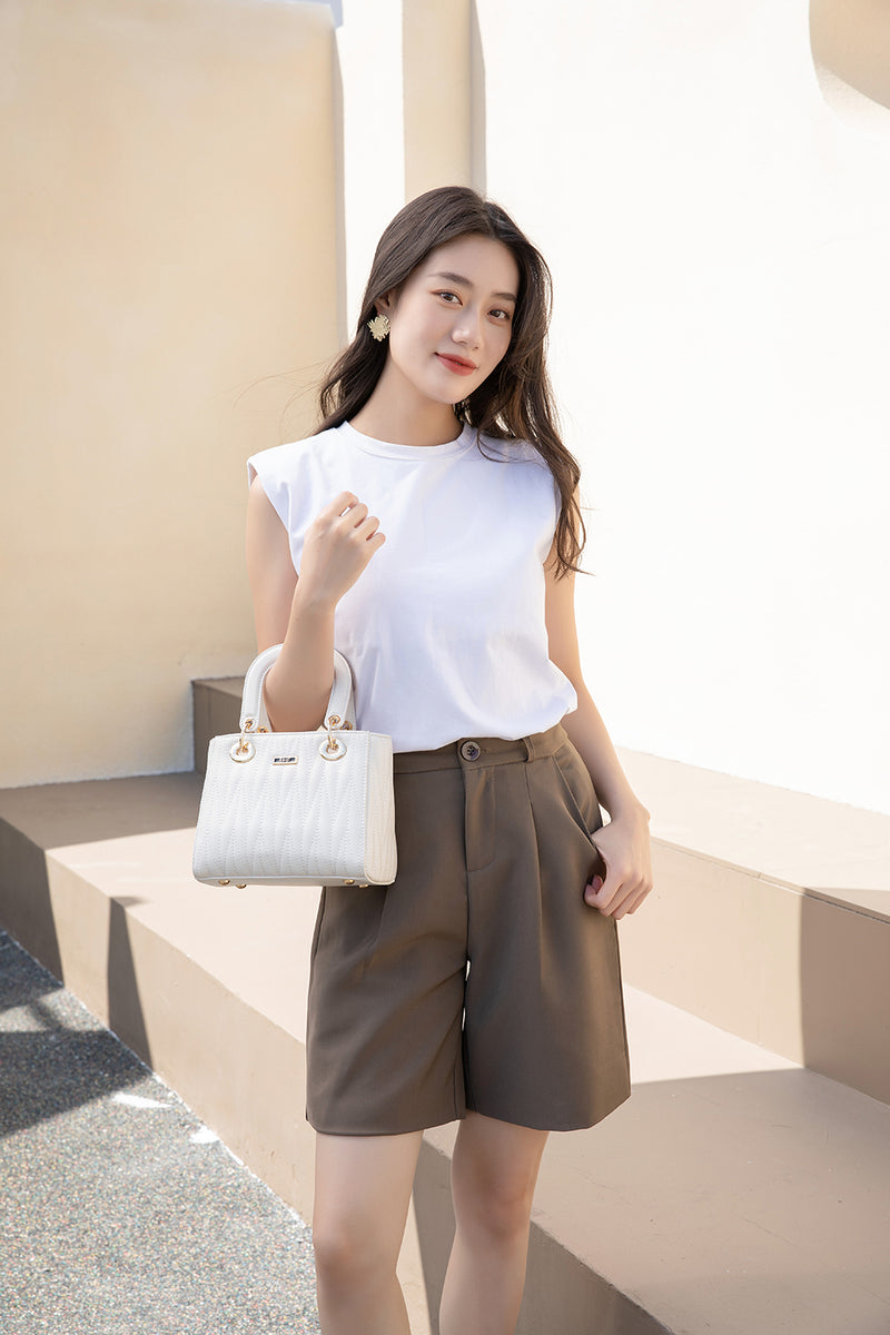 En-ji Seora Handbag - Ivory