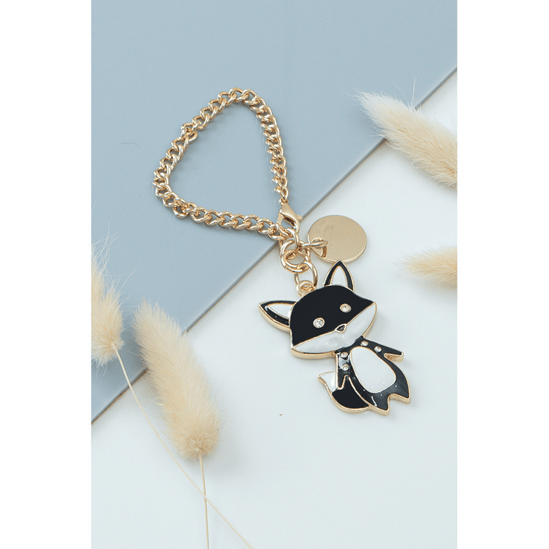 En-ji Foxy Bag Charm - Black - EN-JI