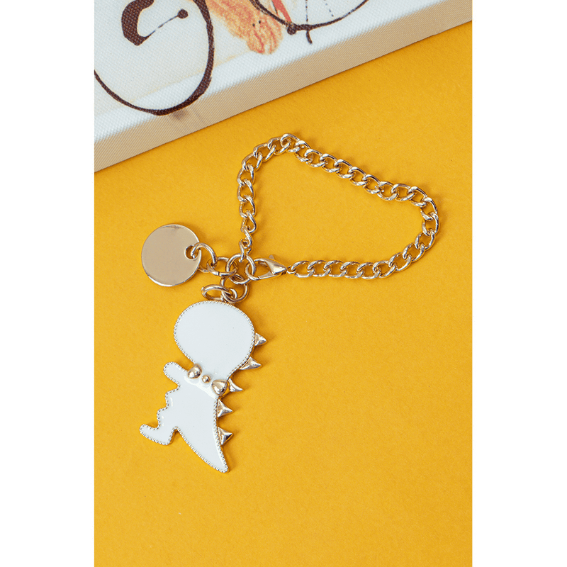 En-ji Dino Bag Charm - White - EN-JI