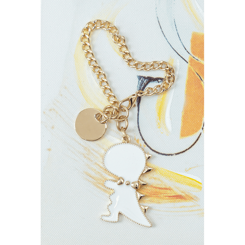 En-ji Dino Bag Charm - White - EN-JI